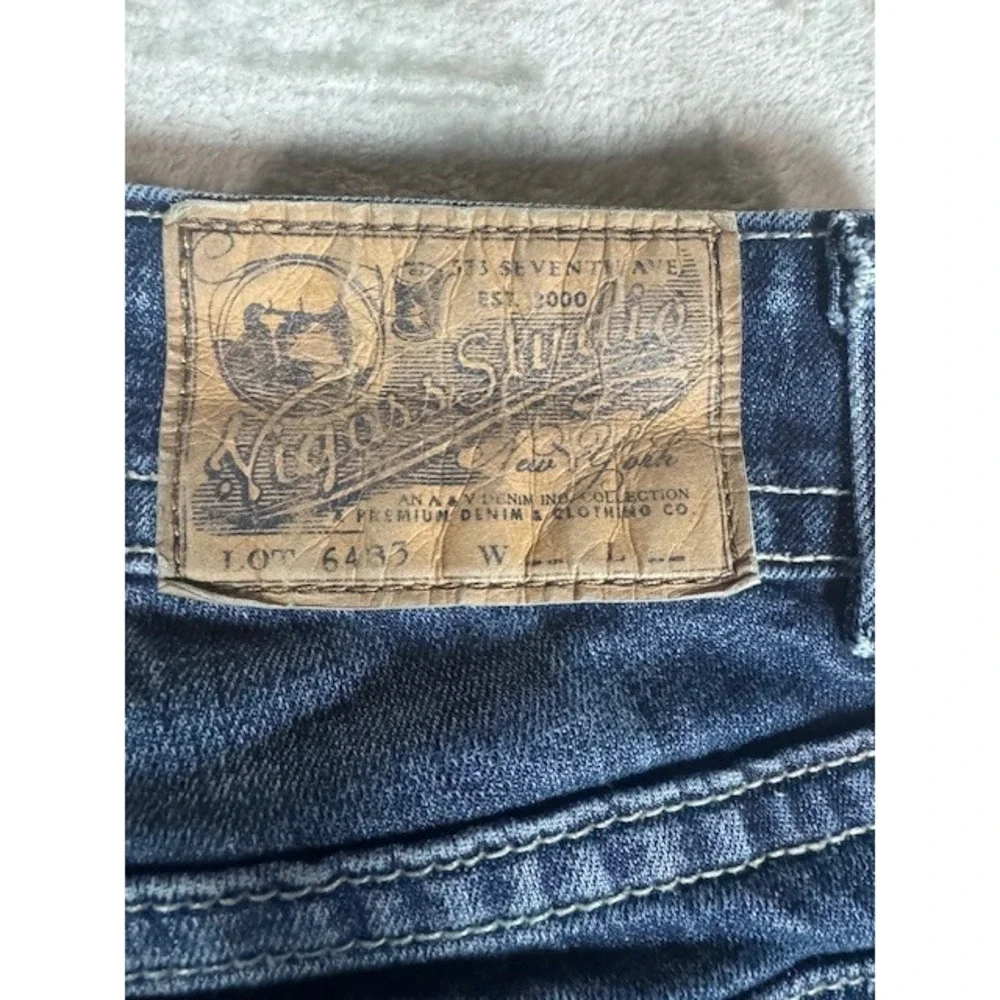 Vigoss Studio Jeans Womens 9/10 P6088A‎ Bootcut Medium Wash Flap Pocket Blue